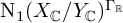 upper N 1 left parenthesis upper X Subscript double struck upper C Baseline divided by upper Y Subscript double struck upper C Baseline right parenthesis Superscript upper Gamma Super Subscript double struck upper R