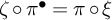 zeta ring pi Superscript bullet Baseline equals pi ring xi