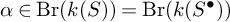 alpha element of upper B r left parenthesis k left parenthesis upper S right parenthesis right parenthesis equals upper B r left parenthesis k left parenthesis upper S Superscript bullet Baseline right parenthesis right parenthesis