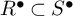upper R Superscript bullet Baseline subset of upper S Superscript bullet