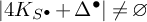 StartAbsoluteValue 4 upper K Subscript upper S Sub Superscript bullet Subscript Baseline plus upper Delta Superscript bullet Baseline EndAbsoluteValue not equals empty set