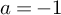 a equals negative 1