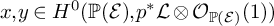 x comma y element of upper H Superscript 0 Baseline left parenthesis double struck upper P left parenthesis script upper E right parenthesis comma p Superscript asterisk Baseline script upper L circled times upper O Subscript double struck upper P left parenthesis script upper E right parenthesis Baseline left parenthesis 1 right parenthesis right parenthesis