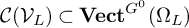 script upper C left parenthesis script upper V Subscript upper L Baseline right parenthesis subset of upper V e c t Superscript upper G Super Superscript 0 Baseline left parenthesis upper Omega Subscript upper L Baseline right parenthesis
