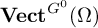 upper V e c t Superscript upper G Super Superscript 0 Baseline left parenthesis upper Omega right parenthesis
