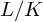 upper L divided by upper K
