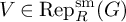 upper V element of backslash operatorname upper R e p Subscript upper R Superscript backslash operatorname s m Baseline left parenthesis upper G right parenthesis