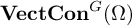 upper V e c t upper C o n Superscript upper G Baseline left parenthesis upper Omega right parenthesis