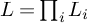 upper L equals product Underscript i Endscripts upper L Subscript i