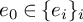 e 0 element of left brace e Subscript i Baseline right brace Subscript i