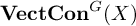upper V e c t upper C o n Superscript upper G Baseline left parenthesis upper X right parenthesis