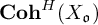upper C o h Superscript upper H Baseline left parenthesis upper X Subscript German o Baseline right parenthesis