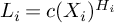 upper L Subscript i Baseline equals c left parenthesis upper X Subscript i Baseline right parenthesis Superscript upper H Super Subscript i