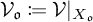 V sub o is defined as V restricted to X sub o.