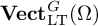 upper V e c t Subscript backslash operatorname upper L upper T Superscript upper G Baseline left parenthesis upper Omega right parenthesis