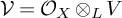 script upper V equals upper O Subscript upper X Baseline circled times Subscript upper L Baseline upper V