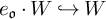 e Subscript German o Baseline dot upper W right arrow with hook upper W