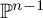 double struck upper P Superscript n minus 1