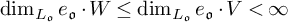 backslash dimension Subscript upper L Sub Subscript German o Baseline e Subscript German o Baseline dot upper W less than or equals backslash dimension Subscript upper L Sub Subscript German o Baseline e Subscript German o Baseline dot upper V less than infinity