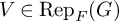 upper V element of backslash operatorname upper R e p Subscript upper F Baseline left parenthesis upper G right parenthesis