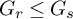 upper G Subscript r Baseline less than or equals upper G Subscript s