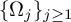 left brace upper Omega Subscript j Baseline right brace Subscript j greater than or equals 1
