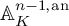 double struck upper A Subscript upper K Superscript n minus 1 comma an