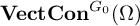 upper V e c t upper C o n Superscript upper G 0 Baseline left parenthesis upper Omega right parenthesis
