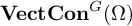 upper V e c t upper C o n Superscript upper G Baseline left parenthesis upper Omega right parenthesis
