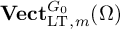 upper V e c t Subscript backslash operatorname upper L upper T comma m Superscript upper G 0 Baseline left parenthesis upper Omega right parenthesis