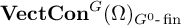 upper V e c t upper C o n Superscript upper G Baseline left parenthesis upper Omega right parenthesis Subscript upper G Sub Superscript 0 Subscript minus backslash operatorname f i n