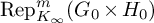 backslash operatorname upper R e p Subscript upper K Sub Subscript infinity Superscript m Baseline left parenthesis upper G 0 times upper H 0 right parenthesis