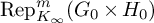 backslash operatorname upper R e p Subscript upper K Sub Subscript infinity Superscript m Baseline left parenthesis upper G 0 times upper H 0 right parenthesis