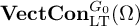 upper V e c t upper C o n Subscript backslash operatorname upper L upper T Superscript upper G 0 Baseline left parenthesis upper Omega right parenthesis