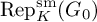 backslash operatorname upper R e p Subscript upper K Superscript backslash operatorname s m Baseline left parenthesis upper G 0 right parenthesis