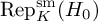 backslash operatorname upper R e p Subscript upper K Superscript backslash operatorname s m Baseline left parenthesis upper H 0 right parenthesis