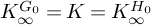 upper K Subscript infinity Superscript upper G 0 Baseline equals upper K equals upper K Subscript infinity Superscript upper H 0