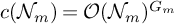 c left parenthesis script upper N Subscript m Baseline right parenthesis equals script upper O left parenthesis script upper N Subscript m Baseline right parenthesis Superscript upper G Super Subscript m