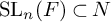 backslash operatorname upper S upper L Subscript n Baseline left parenthesis upper F right parenthesis subset of upper N