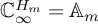 upper C Subscript infinity Superscript upper H Super Subscript m Baseline equals upper A Subscript m