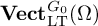 upper V e c t Subscript backslash operatorname upper L upper T Superscript upper G 0 Baseline left parenthesis upper Omega right parenthesis