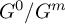 upper G Superscript 0 Baseline divided by upper G Superscript m