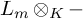 upper L Subscript m circled times Subscript upper K Baseline minus