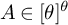 upper A element of theta Superscript theta