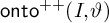 backslash operatorname o n t o Superscript plus plus Baseline left parenthesis upper I comma theta right parenthesis