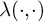 lamda left parenthesis dot comma dot right parenthesis