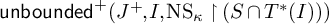 backslash operatorname u n b o u n d e d Superscript plus Baseline left parenthesis upper J Superscript plus Baseline comma upper I comma upper N upper S Subscript kappa Baseline up harpoon with barb right left parenthesis upper S intersection upper T Superscript asterisk Baseline left parenthesis upper I right parenthesis right parenthesis right parenthesis