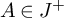 upper A element of upper J Superscript plus