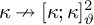 kappa right arrow with stroke kappa semicolon kappa Subscript theta Superscript 2