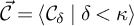 ⃑ script upper C equals left angle bracket upper C Subscript delta Baseline vertical bar delta less than kappa right angle bracket